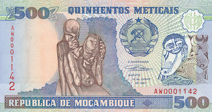 Banknoty Mozambique (Mozambik)