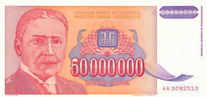 Banknoty Yugoslavia (Jugosławia)