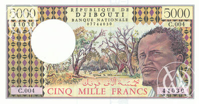 Djibouti - Pick 38d - 5.000 Francs - 2005 rok