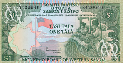 Western Samoa - Pick 19 - 1 Tala - 1980 rok