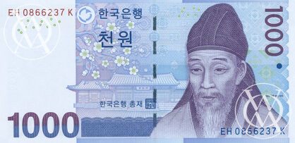 Korea South - Pick 54a - 1.000 Won - 2007 rok