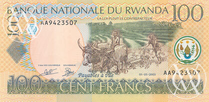 Rwanda - Pick 29 - 100 Francs