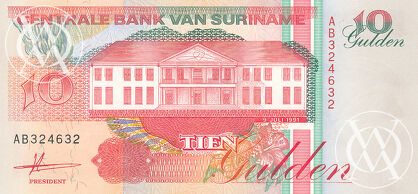 Suriname - Pick 137a - 10 Gulden