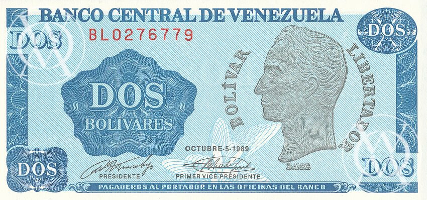 Venezuela - Pick 69 - 2 Bolivares