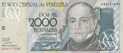 Venezuela - Pick 80 - 2.000 Bolivares