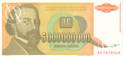 Yugoslavia - Pick 135 - 5.000.000.000 Dinara