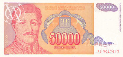 Yugoslavia - Pick 142 - 50.000 Dinara