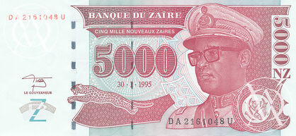 Zaire - Pick 69 - 5.000 Nouveau Zaires