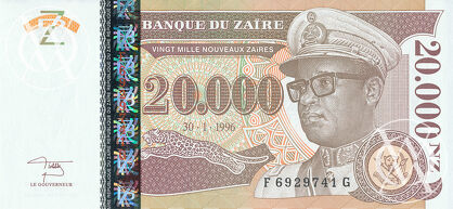 Zaire - Pick 72 - 20.000 Nouveau Zaires