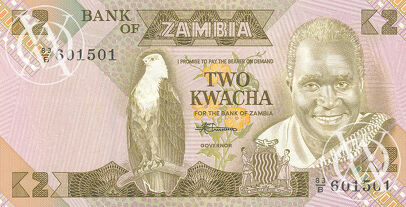 Zambia - Pick 24c - 2 Kwacha