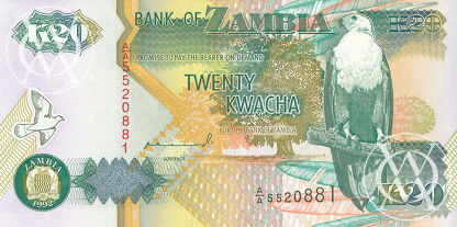 Zambia - Pick 36a - 20 Kwacha