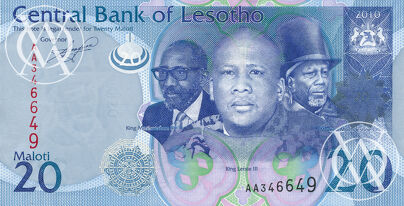 Lesotho - Pick 22a - 20 Maloti - 2010 rok