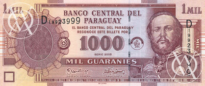 Paraguay - Pick 222b - 1.000 Guaranies