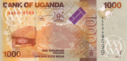 Uganda - Pick 49a - 1.000 Shillings - 2010 rok