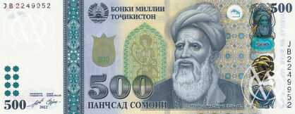 Tajikistan - Pick 22 - 500 Somoni - 2022 rok