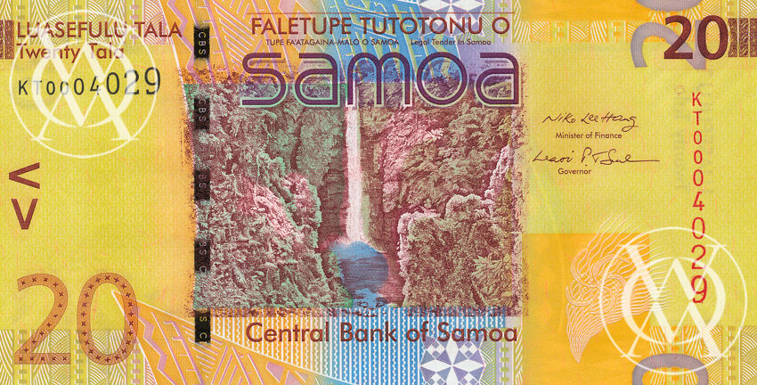Samoa - Pick 40a - 20 Tala - 2008 rok