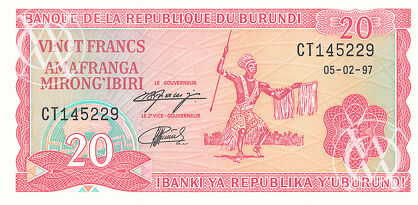 Burundi - Pick 27d - 20 Francs
