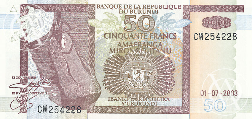 Burundi - Pick 36 - 50 Francs