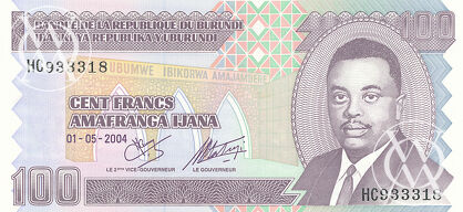 Burundi - Pick 37 - 100 Francs