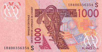 West African States - Guinea Bissau - Pick 915S - 1.000 Francs CFA - 2018 rok