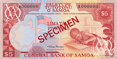 Samoa - Pick 26s-31s - zestaw 6 wzorów banknotów - 1985/1990 rok