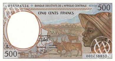 Gabon - Pick 401Lg - 500 Francs - 2000 rok