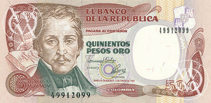 Colombia - Pick 431A - 500 Pesos Oro