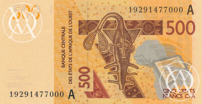 West African States - Ivory Coast - Pick 119A - 500 Francs CFA - 2012 rok