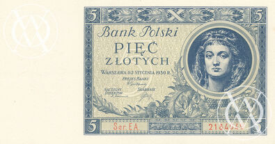 Poland - Pick 72 - 5 złotych - 1930 rok - seria "Ser. XX."