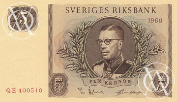 Sweden - Pick 42e - 5 Kronor - 1960 rok