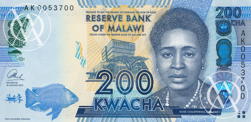 Malawi - Pick 60b - 200 Kwacha - 2013 rok