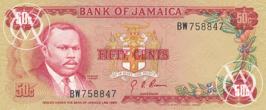 Jamaica - Pick 53 - 50 Cents - 1960 rok 