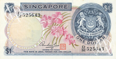 Singapore - Pick 1d - 1 Dollar - 1972 rok