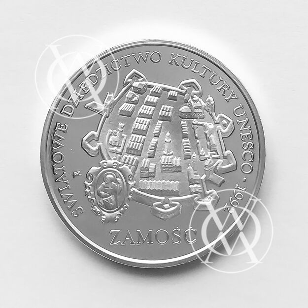 Fischer K 114 - 300.000 złotych - 1993 rok - Światowe Dzidzictwo Kultury UNESCO - 1992 - Zamość - moneta srebrna