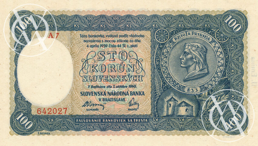 Slovakia - Pick 11 - 100 Korun - 1940 rok