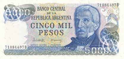 Argentina - Pick 305b - 5.000 Pesos