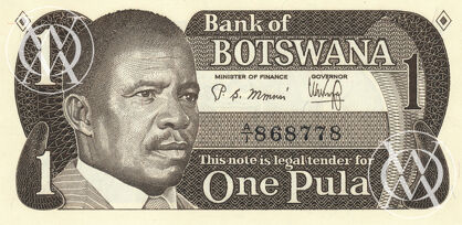 Botswana - Pick 6 - 1 Pula - 1983 rok