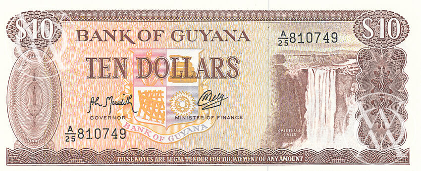 Guyana - Pick 23f - 10 Dollars