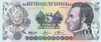 Honduras - Pick 85 - 5 Lempiras