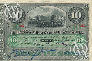 Cuba - Pick 49b - 10 Pesos - 1896 rok