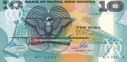 Papua New Guinea - Pick 9b - 10 Kina - 1981/1985 rok
