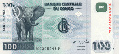 Congo Democratic Republic - Pick 92 - 100 Francs - 2000 rok