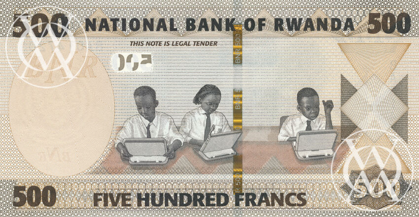 Rwanda - Pick nowy - 500 Francs - 2019 rok