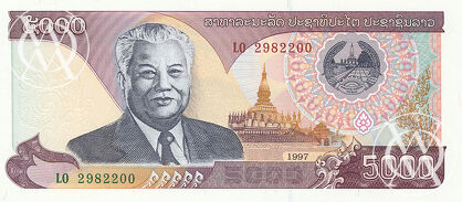 Lao - Pick 34a - 5000 Kip