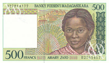 Madagascar - Pick 75 - 500 Francs (100 Ariary)