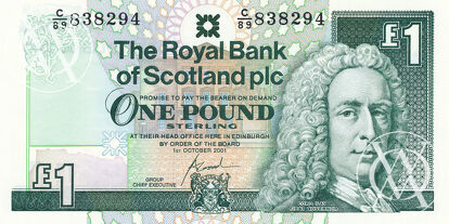 Scotland - Pick 351e - 1 Pounds - 2001 rok