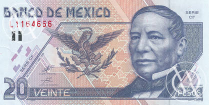 Mexico - Pick 106d - 20 Pesos