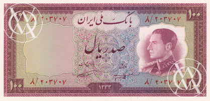 Iran - Pick 67 - 100 Rials - 1954 rok