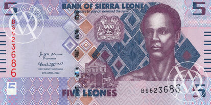 Sierra Leone - Pick W36 - 5 Leones - 2022 rok