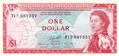 East Caribbean States - Pick 13f - 1 Dollar - 1965 rok